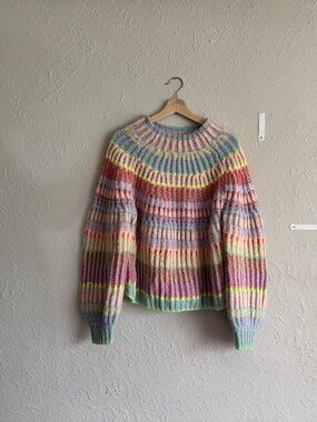 Maeve Mock-Neck Chunky Wool-Blend Sweater